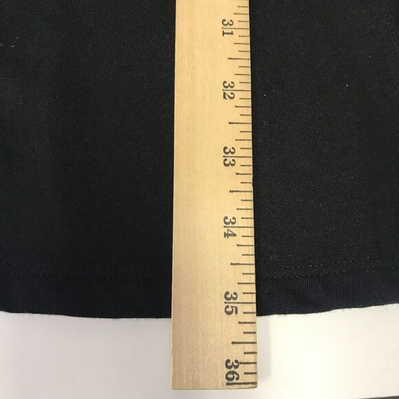 GAP Dress Womens XS Black Crew Neck Ruffle Cap Sleeve A Line Knit Pullover - Picture 7 of 7